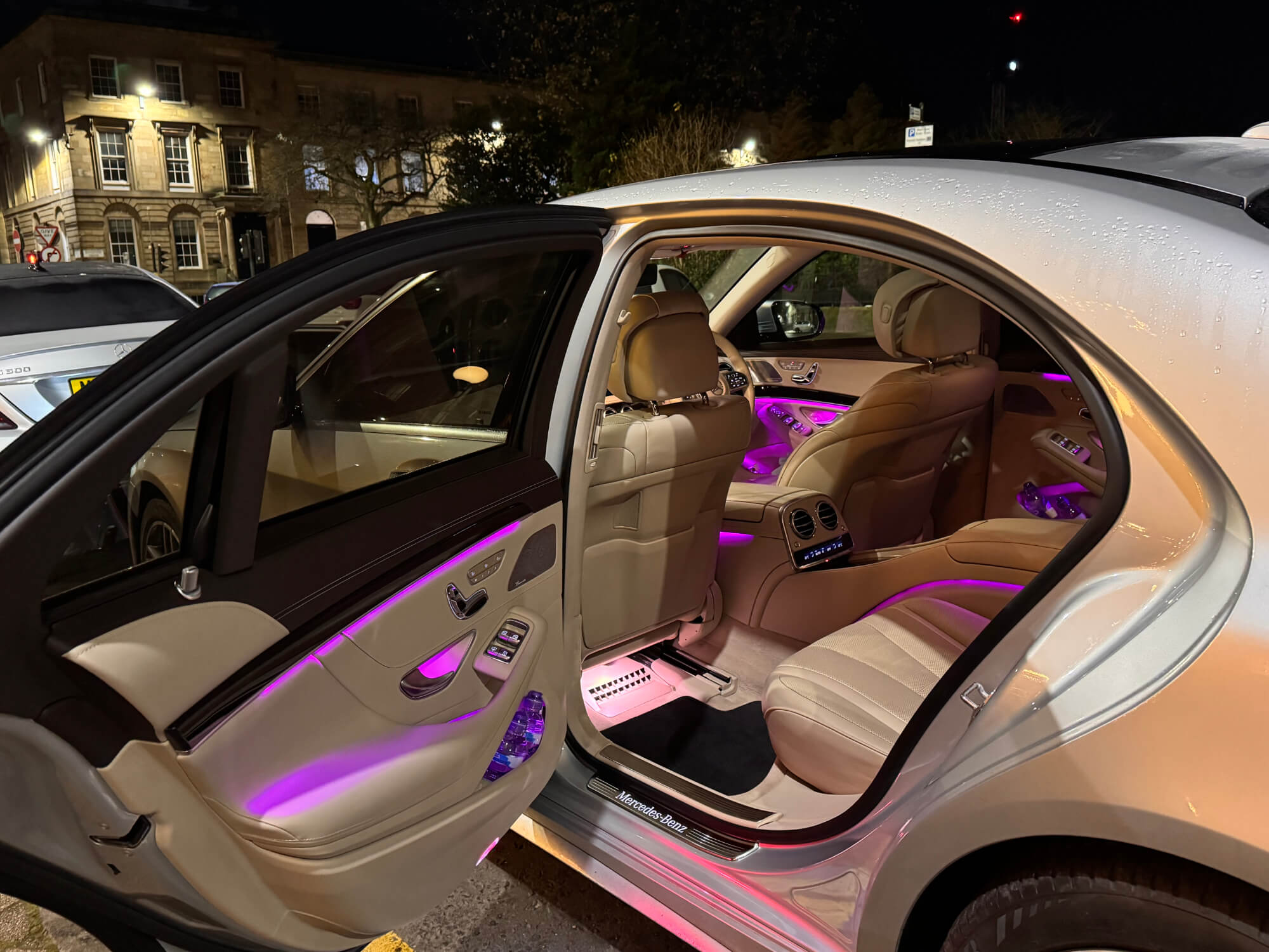 Interior of car with door open